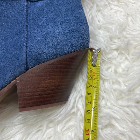 Vince Camuto Slouched Suede Western Boots Nerlinji Blue Slate - Picture 6 of 10